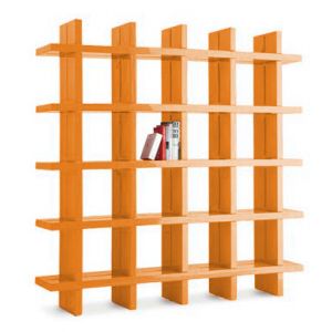 SLIDE bibliothèque MY BOOK 5x5 (Orange - Polyéthylène)