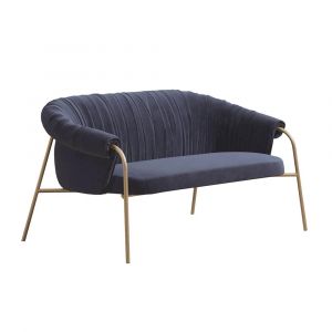 ALMA DESIGN canapé SCALA avec structure en acier verni bronze (Cat. D Plush - Métal et tissu)