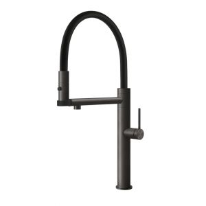 GESSI mitigeur robinet de cuisine 60210 FLESSA Gessi316 Collection (Black Metal Brushed PVD - M&eacute;tal)