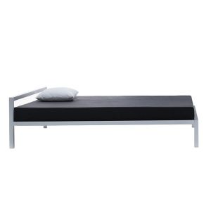 MDF ITALIA lit deux places ALUMINIUM BED (Naturel 180x210 cm - aluminium anodis&eacute;)