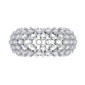 FOSCARINI lampe murale applique CABOCHE PLUS MOYENNE (Transparent - PMMA, polycarbonate, m&eacute;tal chrom&eacute; et aluminium)