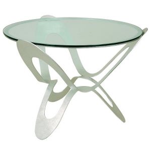 ARTI E MESTIERI table basse NINFA (Feuille d'argent - M&eacute;tal)