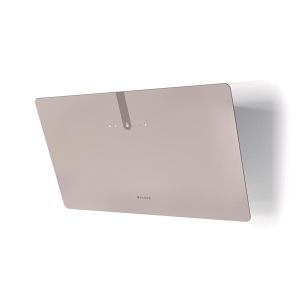 FABER hotte murale GLAM LIGHT ZERO DRIP PLUS (Sable opaque - Verre et acier, chemin&eacute;e blanche)