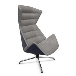 THONET fauteuil pivotante 808 (Tissu IV - acier chromé et Tissu)