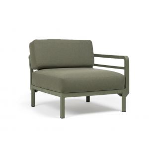 NARDI fauteuil élément terminal MAXIMO (Cactus / Thym - Fibre de verre régénérée, polypropylène et tissu Sunbrella hydrofuge)