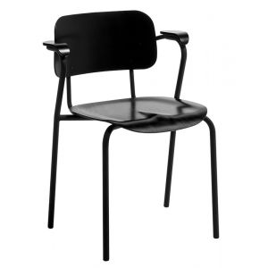 ARTEK chaise LUKKI CHAIR (Laqué noir - Acier, hêtre, bouleau)