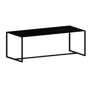 ZEUS table rectangulaire BIG BROTHER (L 200 cm - métal noir cuivré sablé et HPL noir)