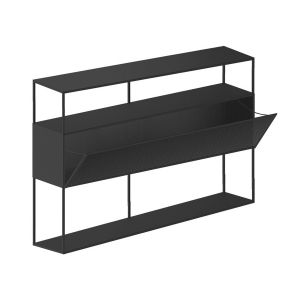 ZEUS buffet TRISTANO H 103 cm (Noir cuivré sablé avec le strip LED - Métal)