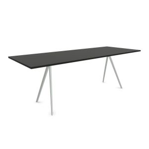 MAGIS table BAGUETTE 200x90 cm (Plateau noir, structure blanche - MDF et aluminium peint polyester)