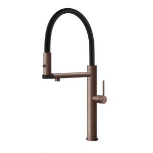 GESSI mitigeur robinet de cuisine 60210 FLESSA Gessi316 Collection (Copper Brushed PVD - M&eacute;tal)