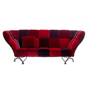 DRIADE canap&eacute; 33 CUSCINI (Rouge - Velluto Loira)