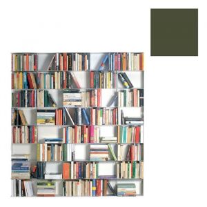 KRIPTONITE biblioth&egrave;que murale KROSSING 166 x H 200 cm (Vert mat RAL 6003 - M&eacute;tal)