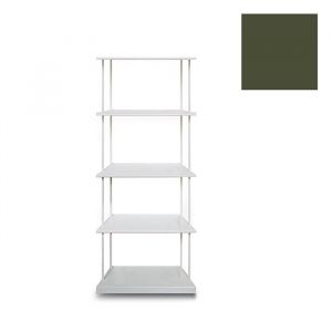 KRIPTONITE biblioth&egrave;que murale KROSSING MAXI H 137 cm avec base pour support au sol (L 50 cm Vert mat RAL 6003 - M&eacute;tal)