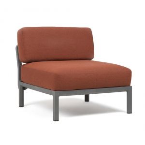 NARDI fauteil &eacute;l&eacute;ment central MAXIMO (Basalte / Cannelle - Fibre de verre r&eacute;g&eacute;n&eacute;r&eacute;e, polypropyl&egrave;ne et tissu Sunbrella hydrofuge)