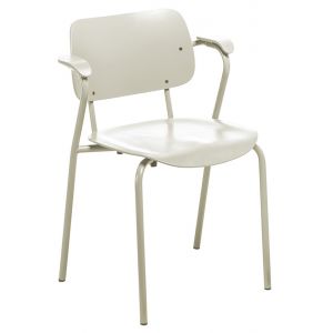 ARTEK chaise LUKKI CHAIR (Laqué blanc pierre - Acier, hêtre, bouleau)