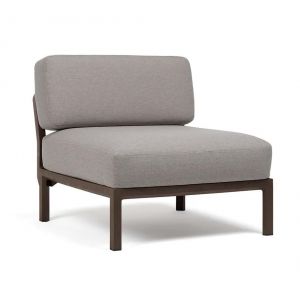 NARDI fauteil &eacute;l&eacute;ment central MAXIMO (Terre / Lave - Fibre de verre r&eacute;g&eacute;n&eacute;r&eacute;e, polypropyl&egrave;ne et tissu Sunbrella hydrofuge)