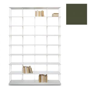 KRIPTONITE biblioth&egrave;que murale KROSSING MIDI 160 x H 203 cm avec base pour support au sol (Vert mat RAL 6003 - M&eacute;tal)