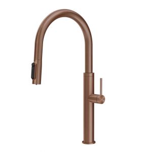 GESSI mitigeur robinet de cuisine extractible 60822 FLESSA Gessi316 Filtered Collection (Copper Brushed PVD - M&eacute;tal)