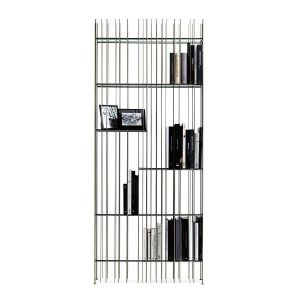 MOGG biblioth&egrave;que sur pied ou murale METRICA A (Bruni, &Atilde;&copy;tag&Atilde;&uml;res blanches extra claires grav&Atilde;&copy;es &Atilde;&nbsp; l'acide - m&eacute;tal verni et verre)