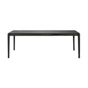 ETHNICRAFT table extensible &agrave; rallonge BOK (160/240 x 90 x 76 cm - Ch&ecirc;ne teint noir)
