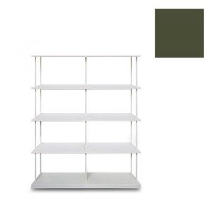 KRIPTONITE biblioth&egrave;que murale KROSSING MAXI H 109 cm avec base pour support au sol (L 100 cm Vert mat RAL 6003 - M&eacute;tal)