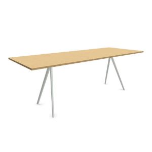 MAGIS table BAGUETTE 200x90 cm (Plateau en chêne naturel, structure blanche - MDF plaqué et aluminium peint polyester)