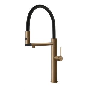 GESSI mitigeur robinet de cuisine 60210 FLESSA Gessi316 Collection (Warm Bronze Brushed PVD - M&eacute;tal)