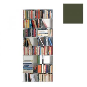 KRIPTONITE biblioth&egrave;que murale KROSSING MIDI 80 x H 200 cm (Vert mat RAL 6003 - M&eacute;tal)