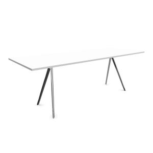 MAGIS table BAGUETTE 200x90 cm (Plateau blanc, structure brillante - MDF et aluminium)