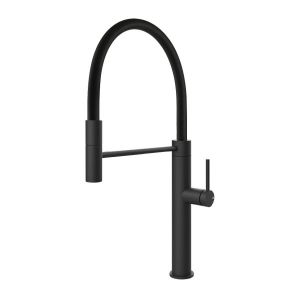 GESSI mitigeur robinet de cuisine 60010 FLESSA Gessi316 Collection (Matt Black - M&eacute;tal)