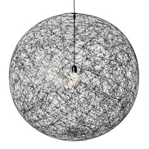 MOOOI lampe à suspension RANDOM LIGHT II LED (Ø 105 cm noir, câble 4 mètres - Fibre de verre)