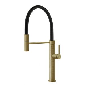 GESSI mitigeur robinet de cuisine 60012 MECCANICA Gessi316 Collection (Brass Brushed PVD - M&eacute;tal)