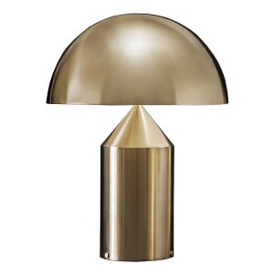 OLUCE lampe de table ATOLLO GRAND (Extérieur or, intérieur blanc - Métal)