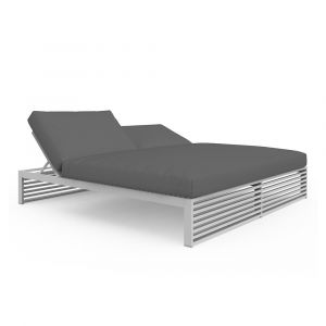 GANDIA BLASCO bain de soleil pour l'ext&eacute;rieur DNA CHILL BED 200 cm (Tissu Warm Premium - Aluminium verni)