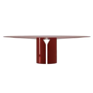 MDF ITALIA table ovale NVL TABLE 200x120 cm (Rouge brillant - Polyur&eacute;thane rigide haute densit&eacute;)