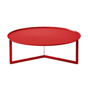 MEME DESIGN table basse pour extérieur ROUND 5 OUTDOOR (Rosso Dalia - Métal)