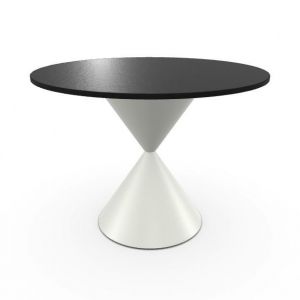 MIDJ table ronde CLESSIDRA Ø 100 cm (Cat. HL1 - Plateau en mélaminé HL et base en métal)