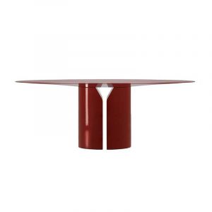 MDF ITALIA table ronde NVL TABLE &Oslash; 150 cm (Rouge brillant - Polyur&eacute;thane rigide haute densit&eacute;)