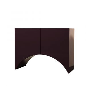 BD BARCELONA DESIGN buffet meuble BRIDGES SMALL ARCH (Aubergine - MDF laqu&eacute; brillant)