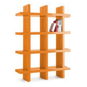 SLIDE bibliothèque MY BOOK 3x4 (Orange - Polyéthylène)