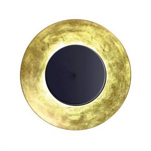 FONTANA ARTE lampe murale applique LUNAIRE LED (Réflecteur en feuille d'or et disque avant noir - Métal)