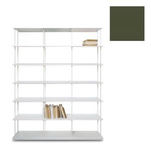 KRIPTONITE biblioth&egrave;que murale KROSSING MAXI H 161 cm avec base pour support au sol (L 150 cm Vert mat RAL 6003 - M&eacute;tal)