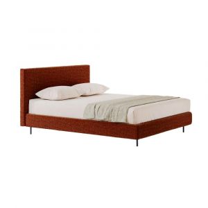 BOLZAN lit deux personnes METROPOLITAN pour matelas 180 x 200 cm avec base H 21 cm et bo&icirc;te de rangement (Cat. Luxury - cuir)