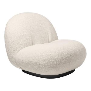 GUBI fauteuil PACHA LOUNGE CHAIR (Cat. D Dedar Karakorum 001 - tissu et bois finition Soft Black Semi Matt)