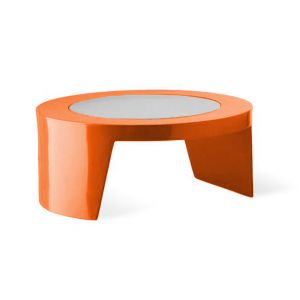 SLIDE table basse TAO (Orange brillant - Polyéthylène)