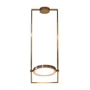 CONTARDI lampe à suspension DORIAN SMALL (Bronze brossé clair - Plexiglas et miroir fumé)