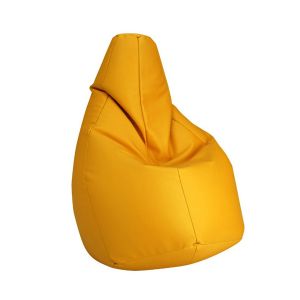 ZANOTTA fauteuil anatomique SACCO MEDIUM (Jaune - Faux cuir Vip)