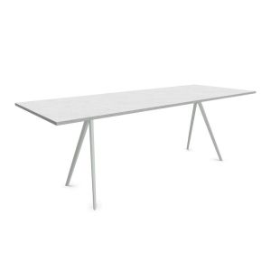MAGIS table d'extérieur BAGUETTE 200x90 cm (Plateau blanc Carrara, structure blanche - marbre et aluminium)