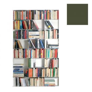 KRIPTONITE biblioth&egrave;que murale KROSSING MIDI 120 x H 200 cm (Vert mat RAL 6003 - M&eacute;tal)