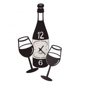 ARTI E MESTIERI horloge murale CIN CIN (Noir - M&eacute;tal)